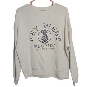 Key West Florida Pullover Sweatshirt‎ NWOT Small Terry Cloth Summer Vacation